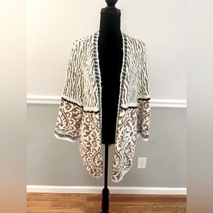 Stunning open front knit long cardigan